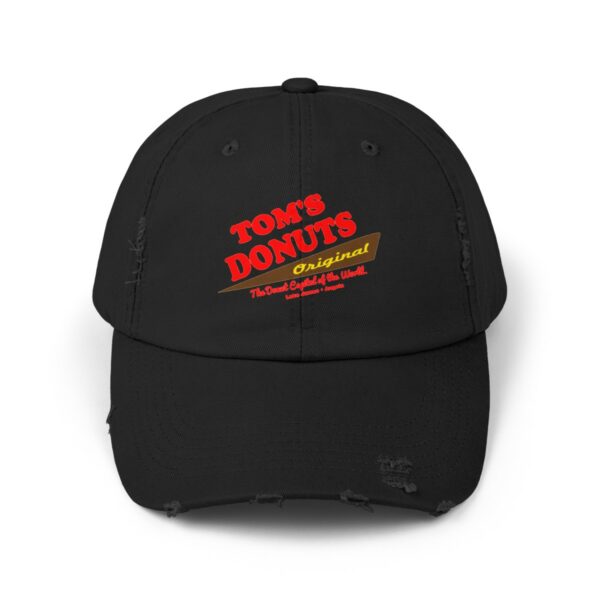 Tom's Donuts Unisex Distressed Cap