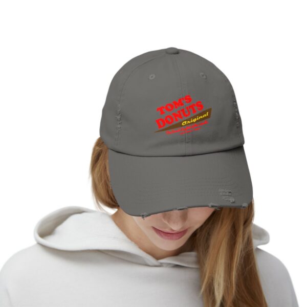 Tom's Donuts Unisex Distressed Cap