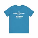"The Donut Capital Of The World" Tom's Donut Original Aqua Blue T-shirts