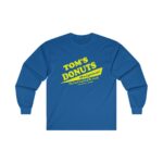 Tom's Donuts Unisex Ultra Cotton Long Sleeve Tee Yellow Logo