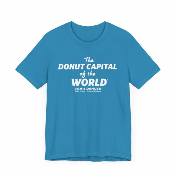 "The Donut Capital Of The World" Tom's Donut Original Aqua Blue T-shirts