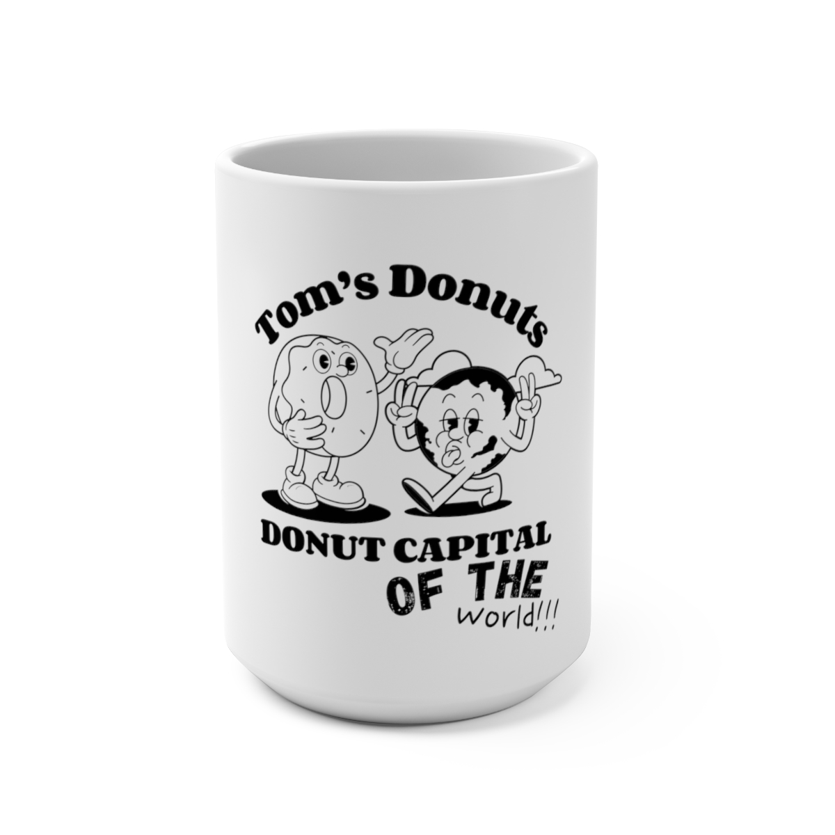 Tom’s Donuts Original “Donut Capital of The World” Toon Mug 15oz