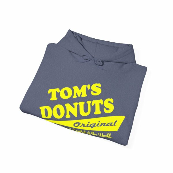 Tom's Donuts Unisex Heavy Blend™ Hooded Sweatshirt Yellow Logo