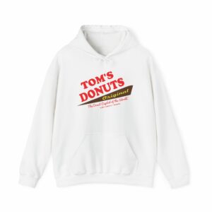 “Tom’s Donuts Originals” Tom’s Donut Original White Hoodie